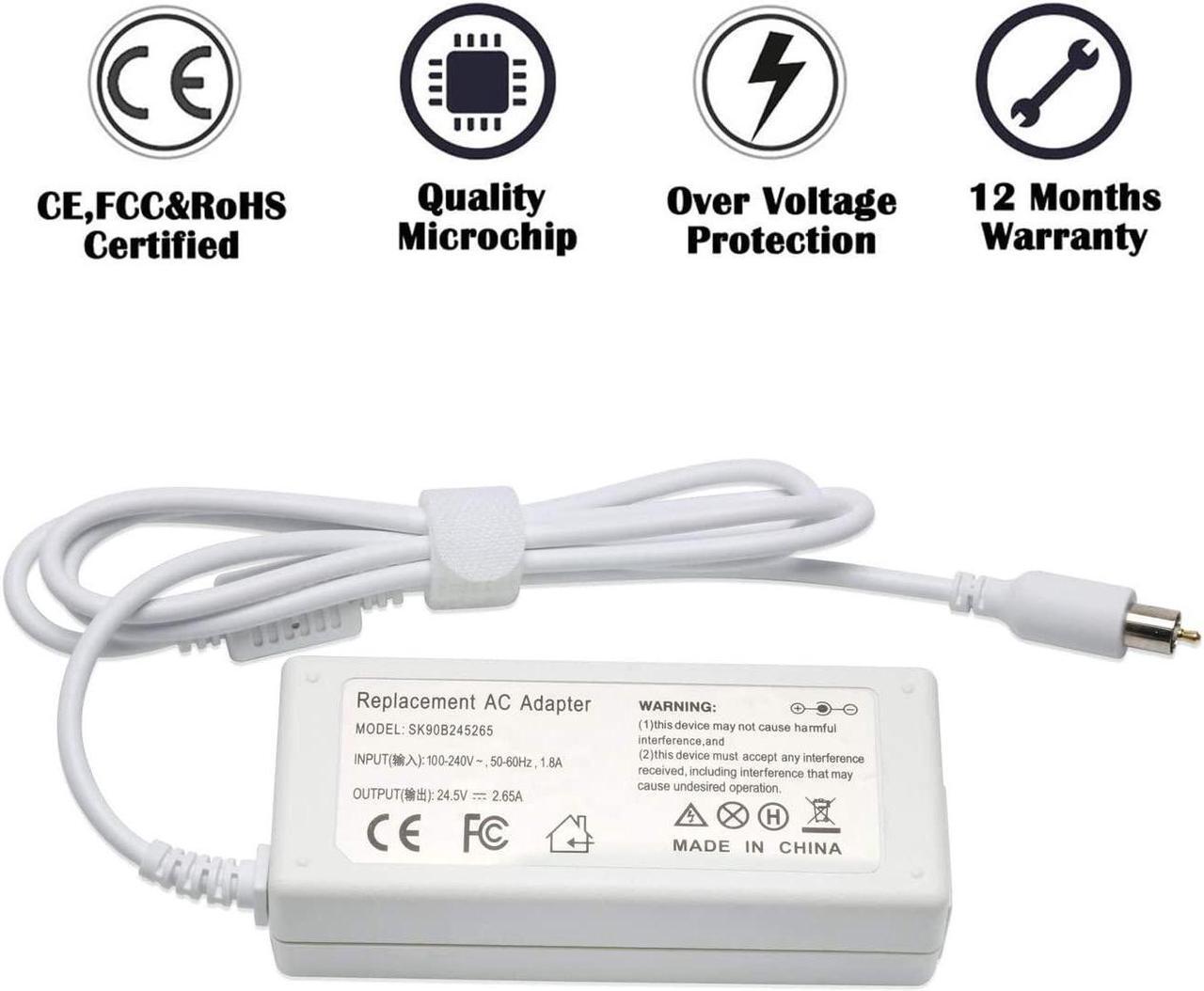 Alt view image 4 of 6 - 65W 24.5V 2.65A Replacement Ac Laptop Adapter Charger for Apple Powerbook iBookG4, iBook,G4 Series,15.2-inch with Size 7.7mmX2.5mm