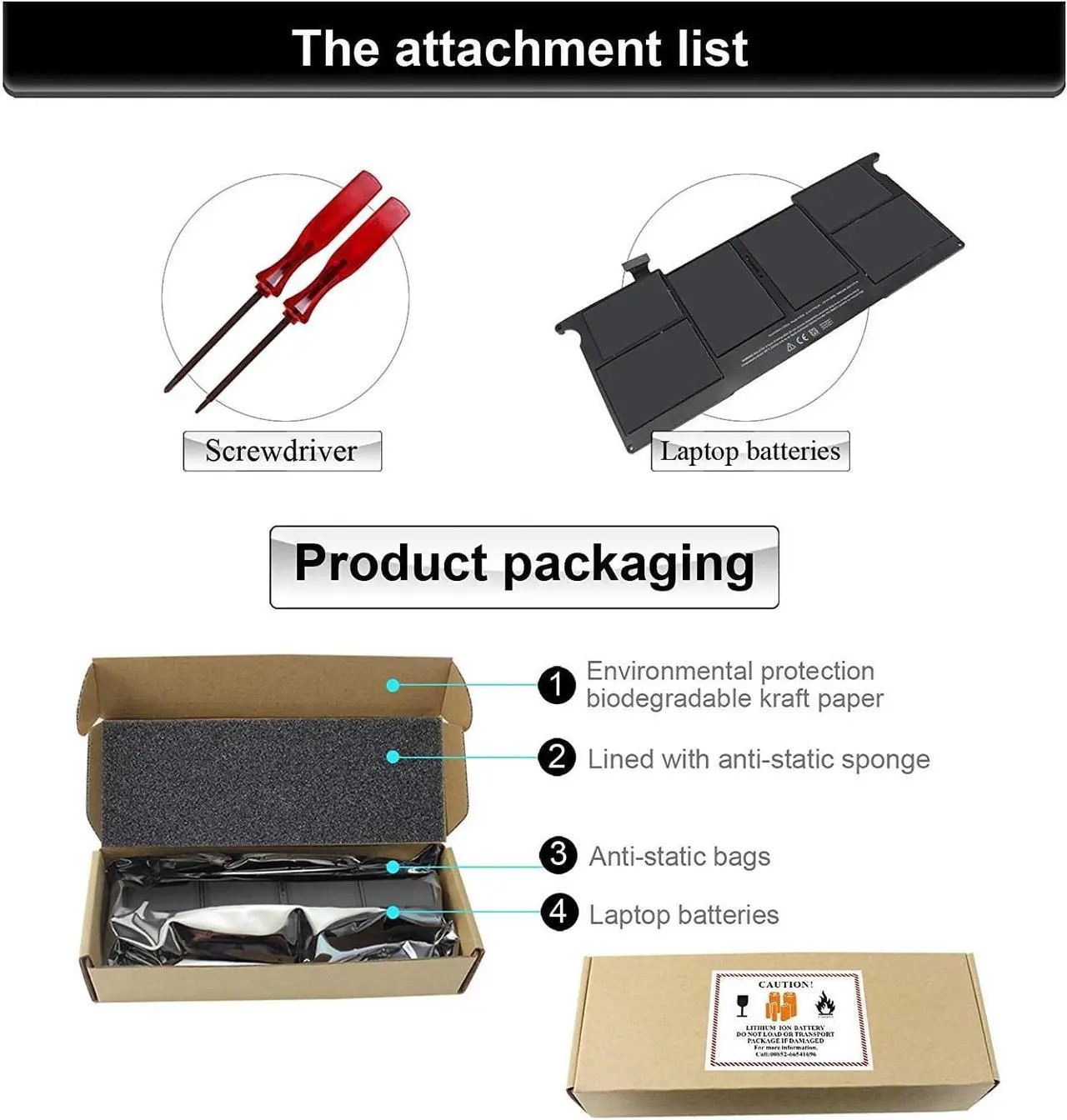 Alt view image 6 of 6 - A1495 A1406 A1465 A1370 Battery Compatible with MacBook Air 11 inch A1465 Mid 2012 Mid 2013 Early 2014 Early 2015,A1370 Mid 2011,MJVM2LL/A MD711LL/A MD711LL/B MD223LL/A 020-7376-A MC968LL/A 020-7377-A