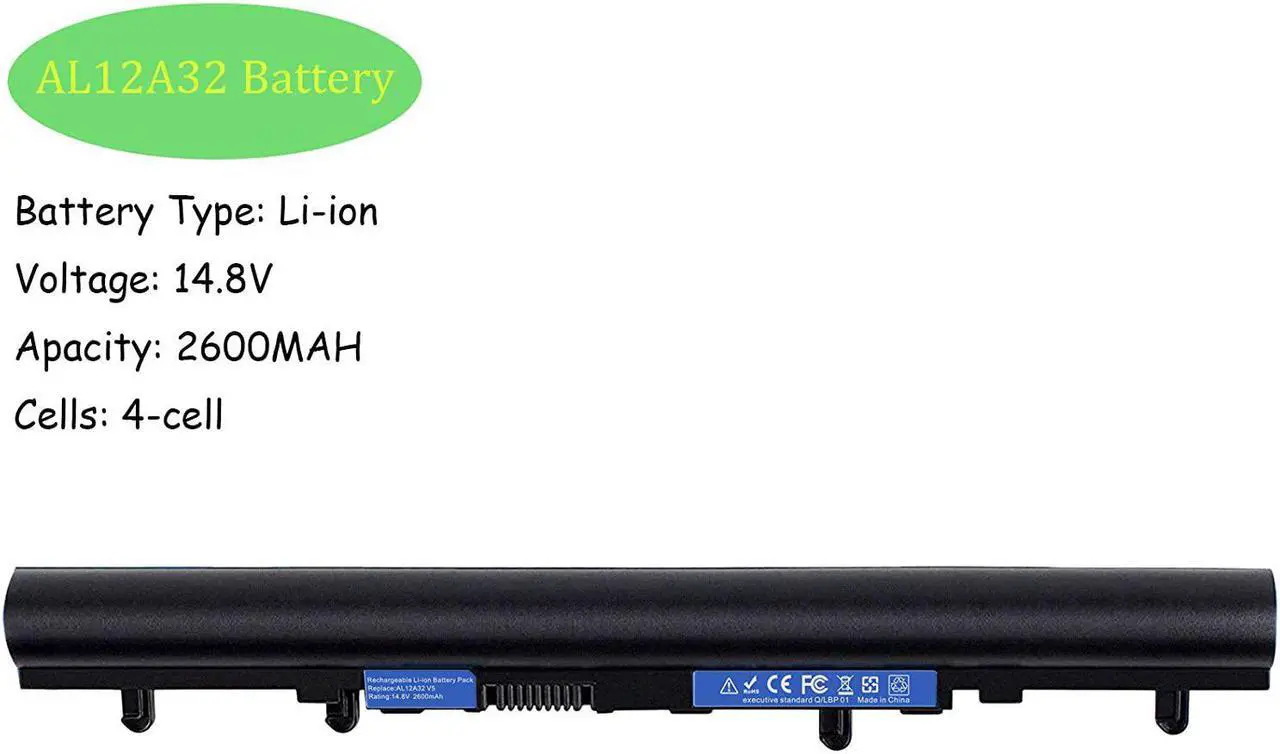 Alt view image 2 of 7 - Vinpera (2600mAh AL12A32 AL12A72 Battery Replacement for ACER Aspire E1 E1-522 E1-532 E1-572 E1-572G E1-510 E1-510P V5 V5-431 V5-471 V5-471P V5-531 V5-571 V5-571P V5-571-6605