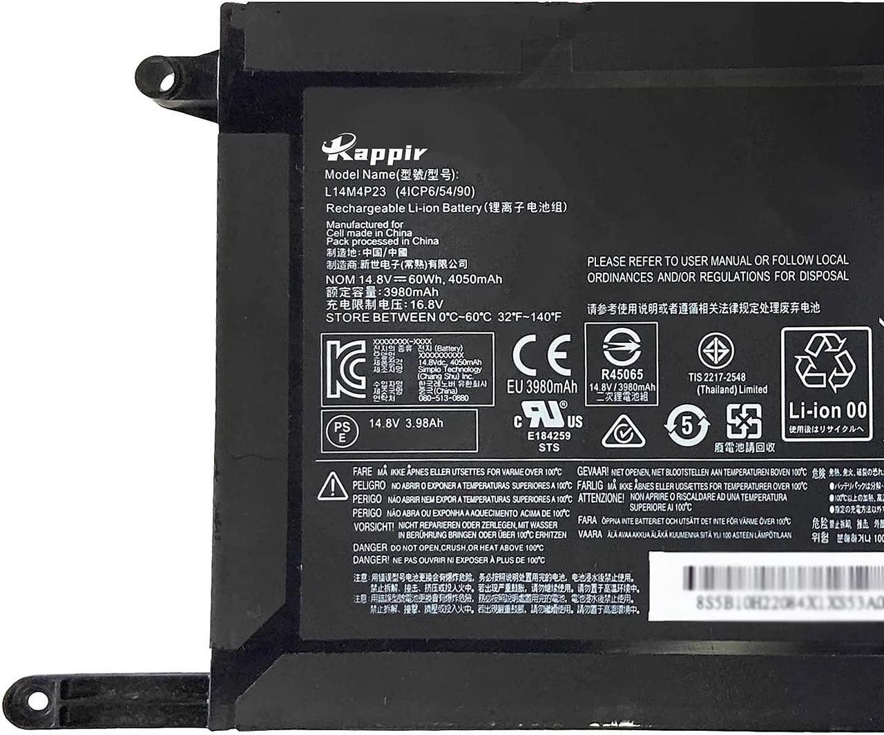 Alt view image 2 of 6 - BOWEIRUI L14M4P23 L14S4P22 Laptop Battery Replacement for Lenovo IdeaPAd Y700 Y700-15ISK Y700-17ISK Y701 Y700-4ISK Y700-15ACZ Series Notebook L14L4P23 5B10H22084 5B10H22085 5B10H22086 (14.8V 60Wh)