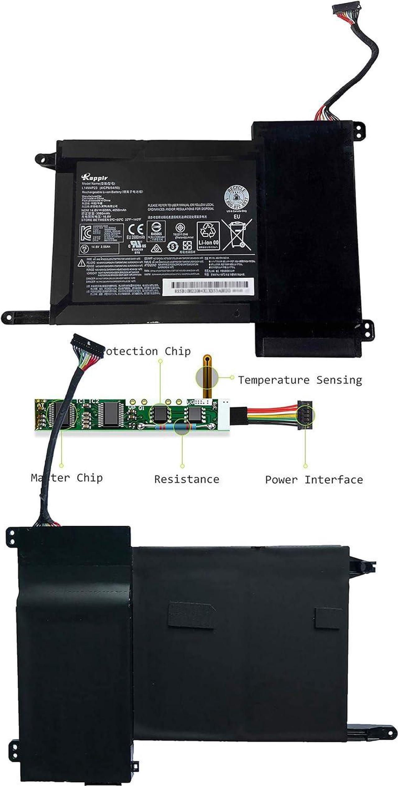 Alt view image 4 of 6 - BOWEIRUI L14M4P23 L14S4P22 Laptop Battery Replacement for Lenovo IdeaPAd Y700 Y700-15ISK Y700-17ISK Y701 Y700-4ISK Y700-15ACZ Series Notebook L14L4P23 5B10H22084 5B10H22085 5B10H22086 (14.8V 60Wh)