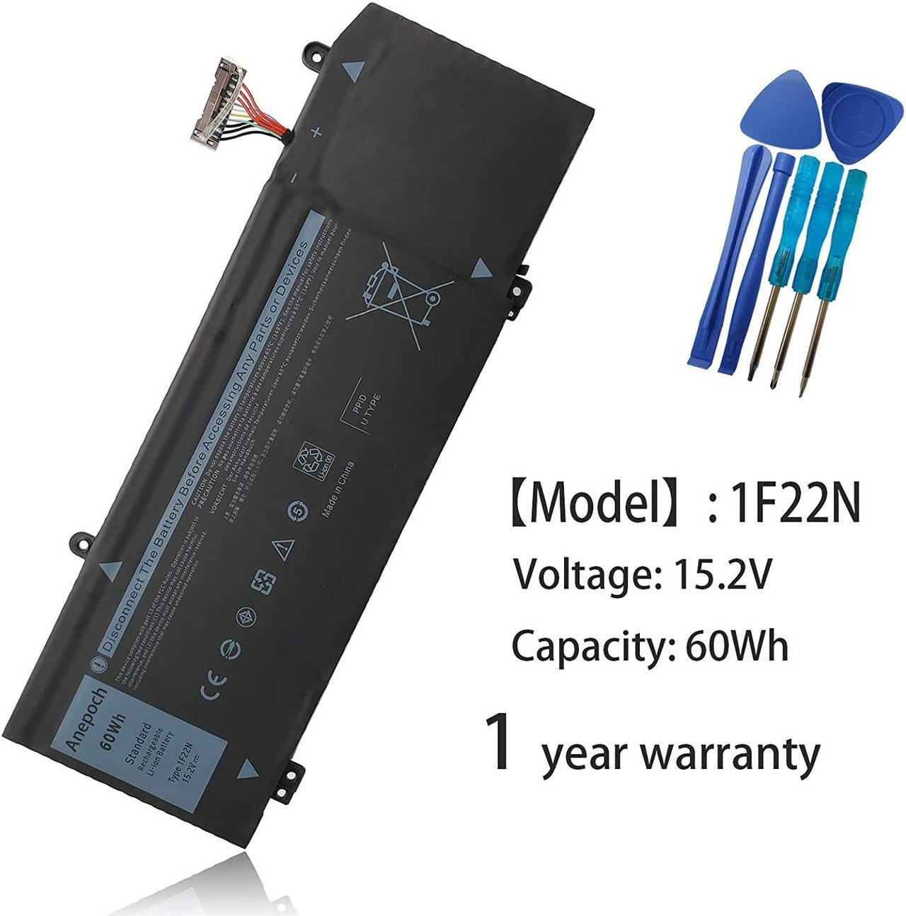 Alt view image 2 of 7 - Anepoch 1F22N Laptop Battery Replacement for Dell Alienware 2018 M15 G5 15 5590 G7 7790 7590 ALW15M-D1735R R2 R1 2019 M17 Series XRGXX HYWXJ 0HYWXJ JJPFK 8622M 15.2V 60Wh 3750mAh
