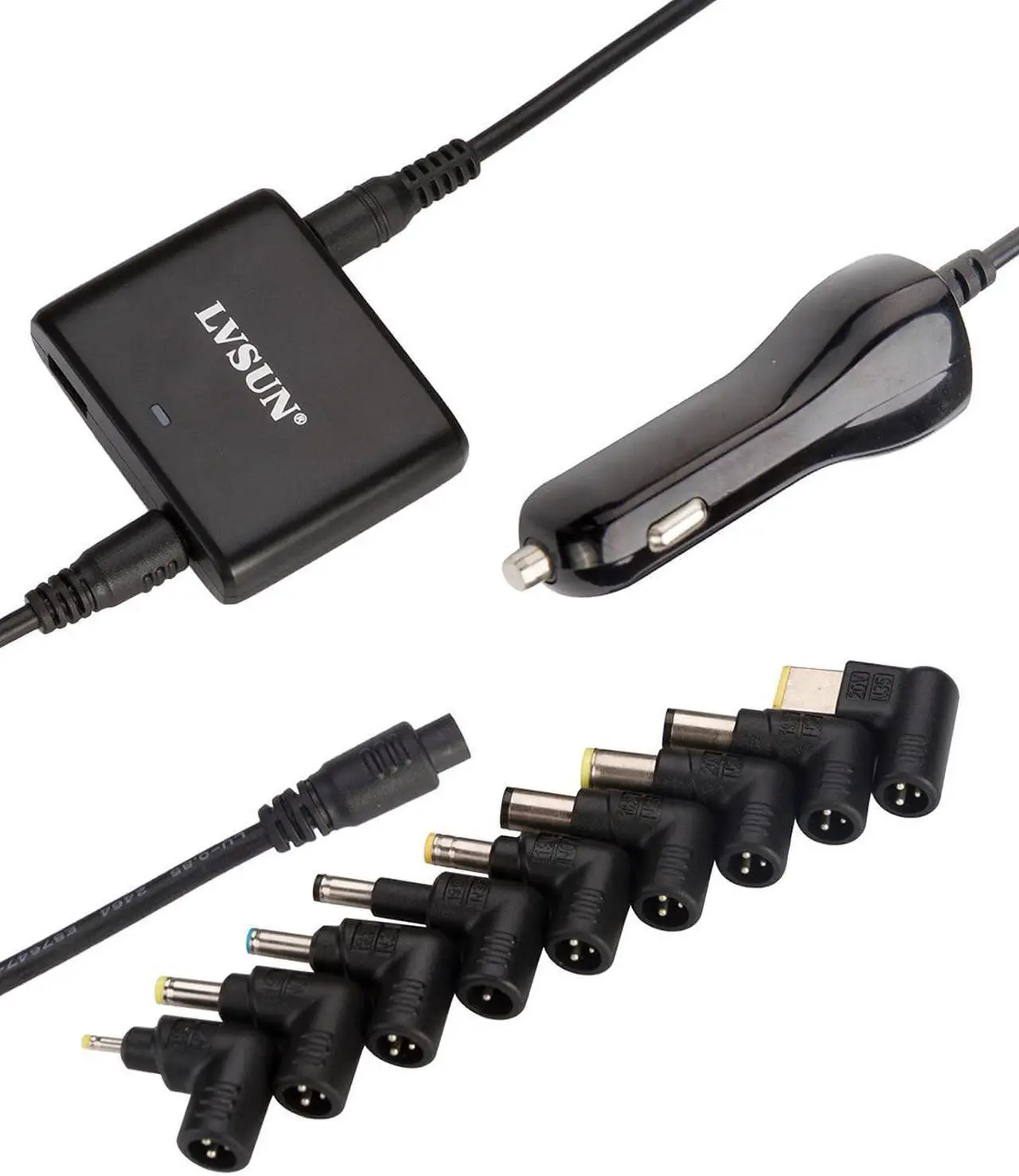 Main image of Universal Laptop Car Charger 90w Power Adapter Cigarette Lighter Power Supply with USB Port 5v 2.4a Compatible for  Hp compaq IBM Gateway Toshiba   Ultrabook and More