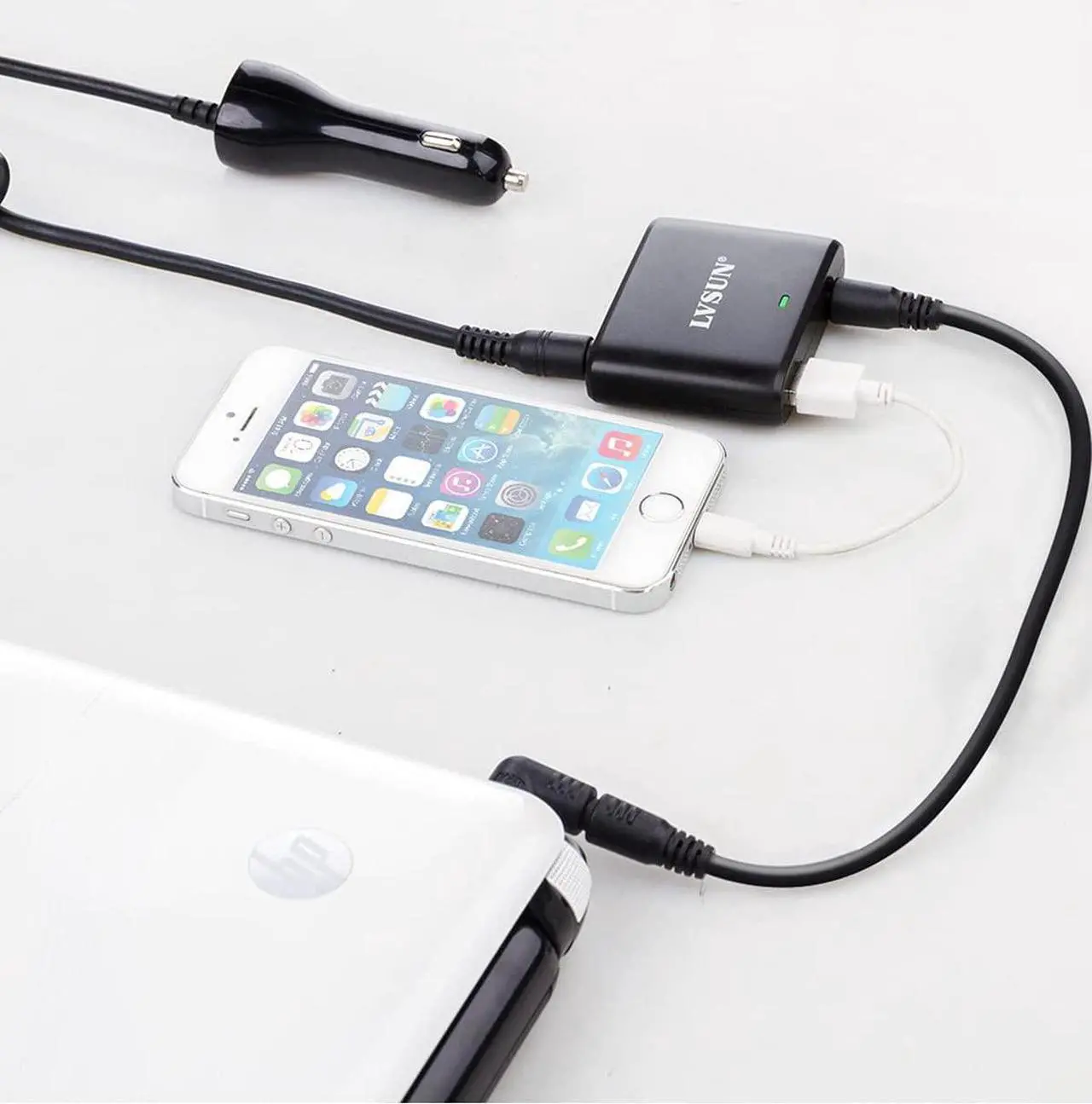 Alt view image 7 of 7 - Universal Laptop Car Charger 90w Power Adapter Cigarette Lighter Power Supply with USB Port 5v 2.4a Compatible for  Hp compaq IBM Gateway Toshiba   Ultrabook and More