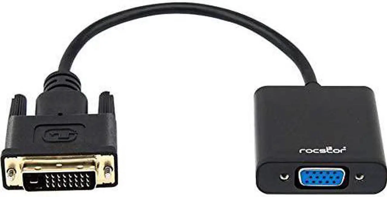 Alt view image 5 of 7 - Rocstor Y10A198-B1 DVI-D to VGA Active Adapter - Resolutions up to 1920x1200 M/F