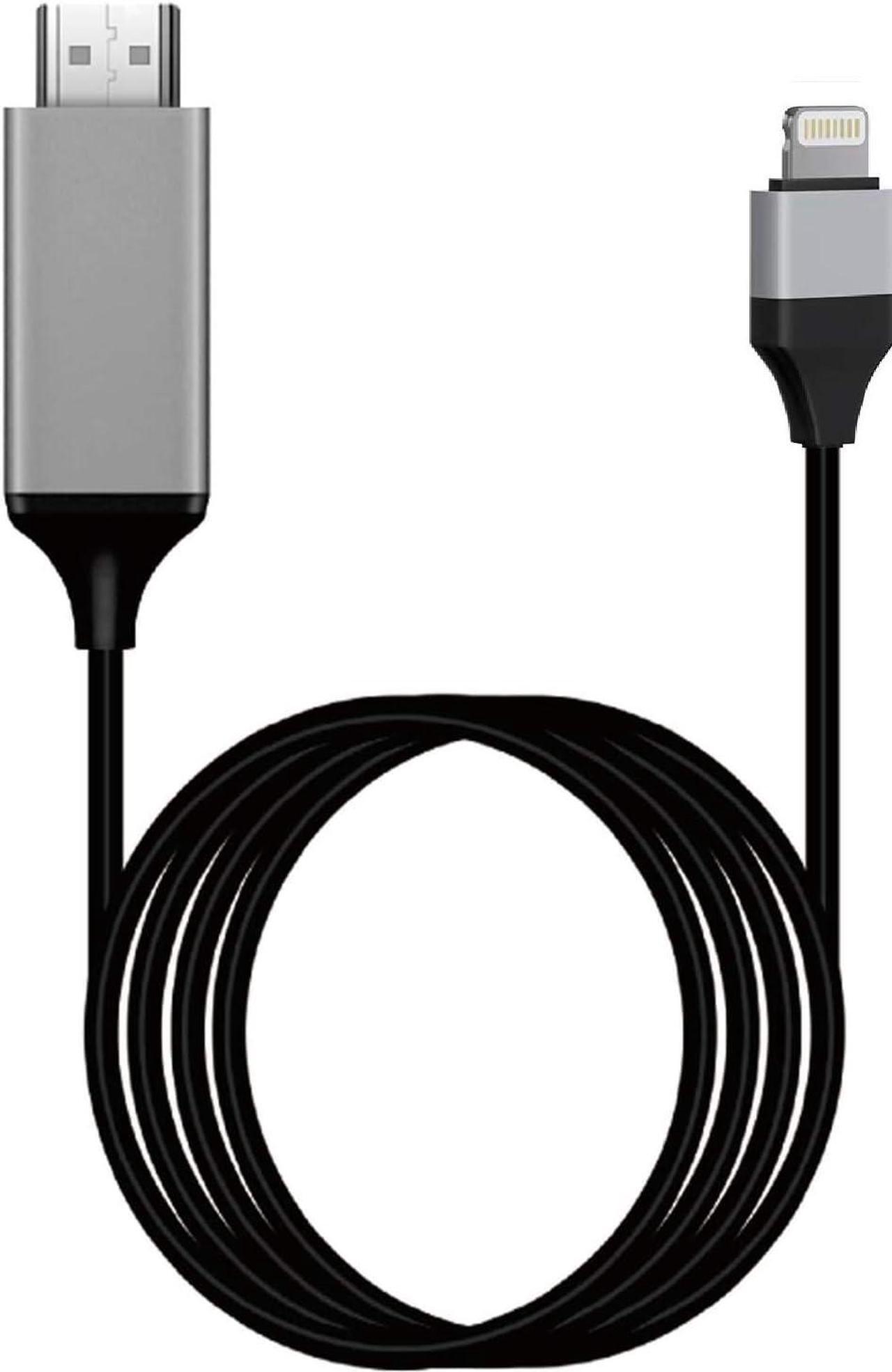 Main image of [Apple MFi Certified HDMI Adapter] Lightning to HDTV Adapter Cable (6.6FT-Black) Compatible with iPhone 13 12 11 Pro SE Xs XR X 8 7 iPad iPod Sync Screen on HDTV/Projector/Monitor -No Need Power
