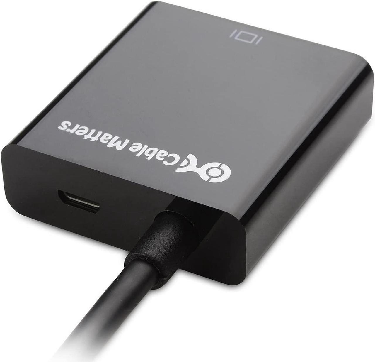 Alt view image 5 of 7 - Mini HDMI to VGA Adapter (Mini HDMI to VGA Converter) in Black