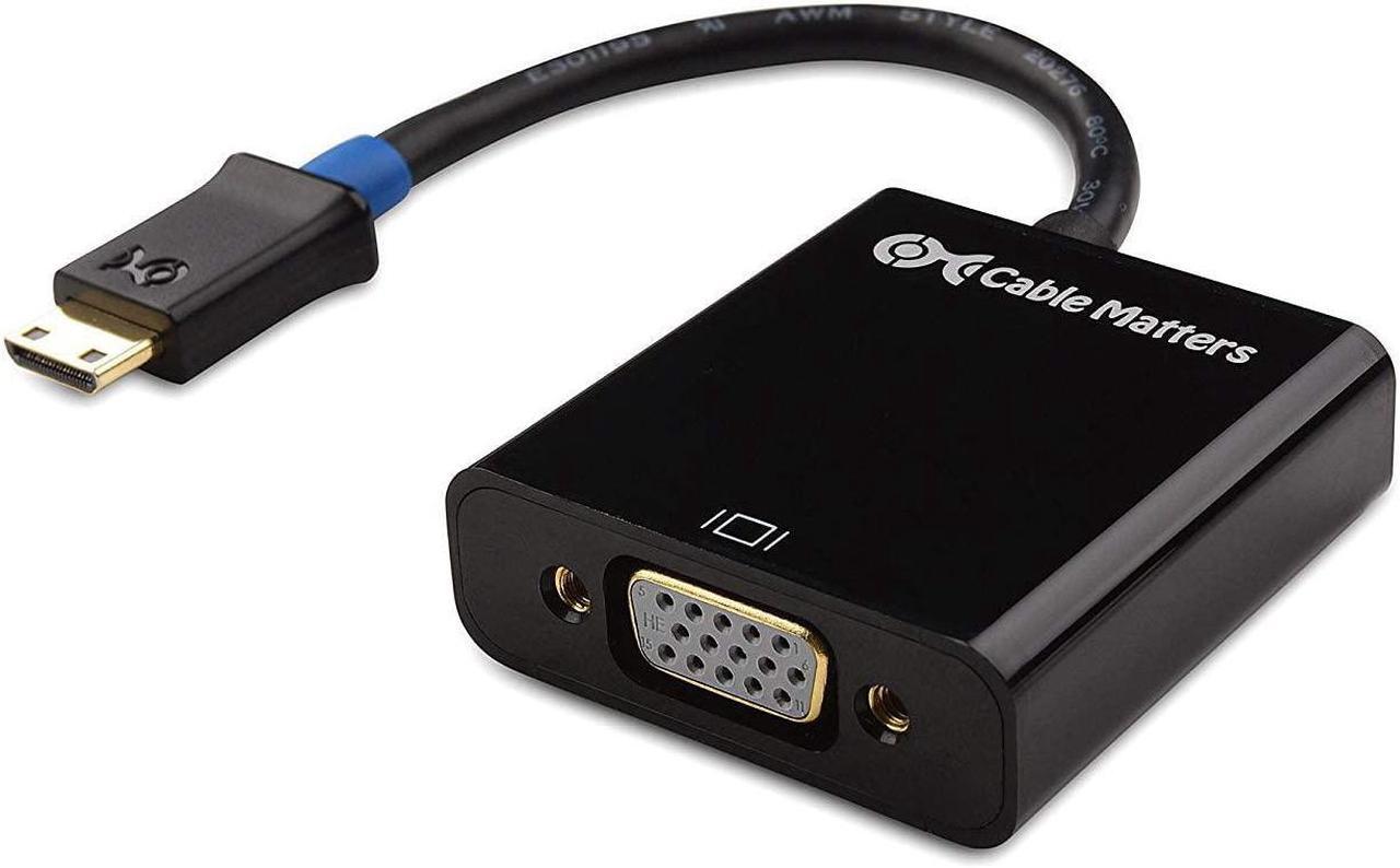 Main image of Mini HDMI to VGA Adapter (Mini HDMI to VGA Converter) in Black