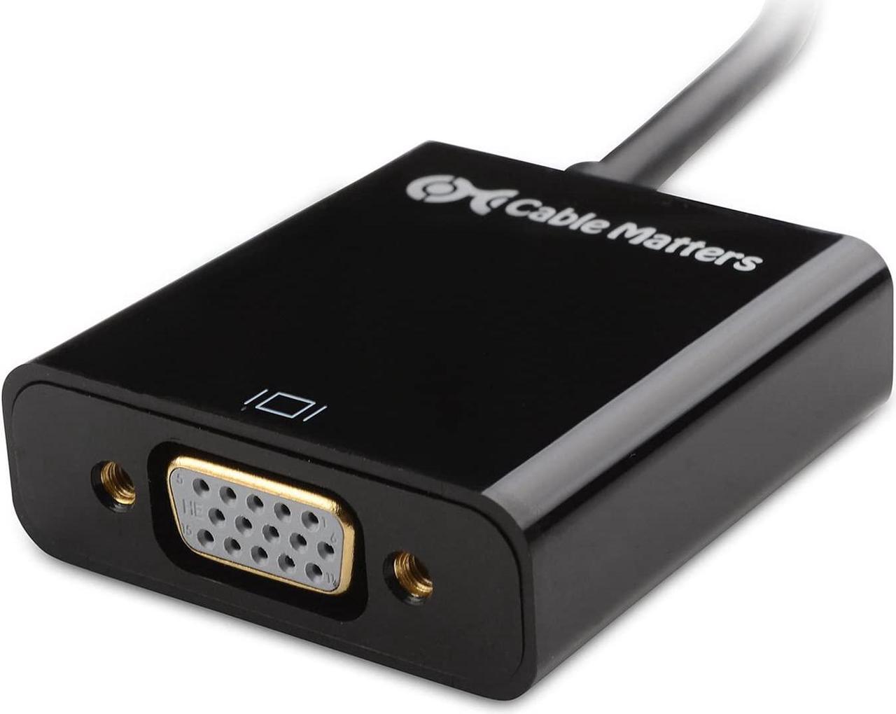 Alt view image 4 of 7 - Mini HDMI to VGA Adapter (Mini HDMI to VGA Converter) in Black