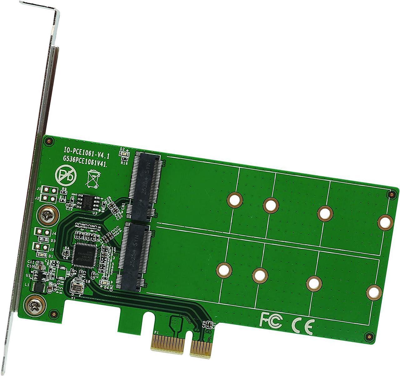 2 Port M.2 SSD to PCI-e x1 adapter B or B+M key (SI-PEX40115)