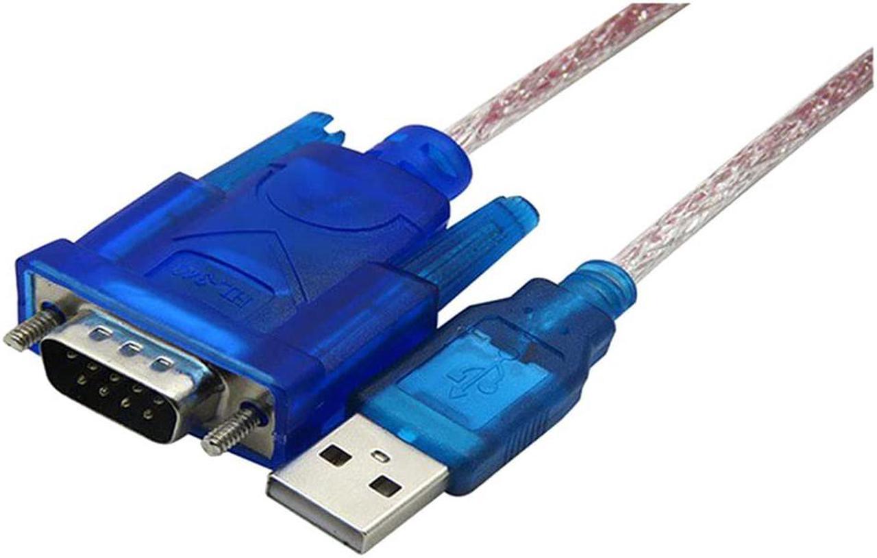 0.8m USB 2.0 to RS232 DB9 Serial Cable Prolific CH340 Chipset w/Female to Female Converter Support Windows 98/98SE/ME/2000/XP/Vista/7 32bit/8/10, Mac OS8.6 (No Female to Female Converter)