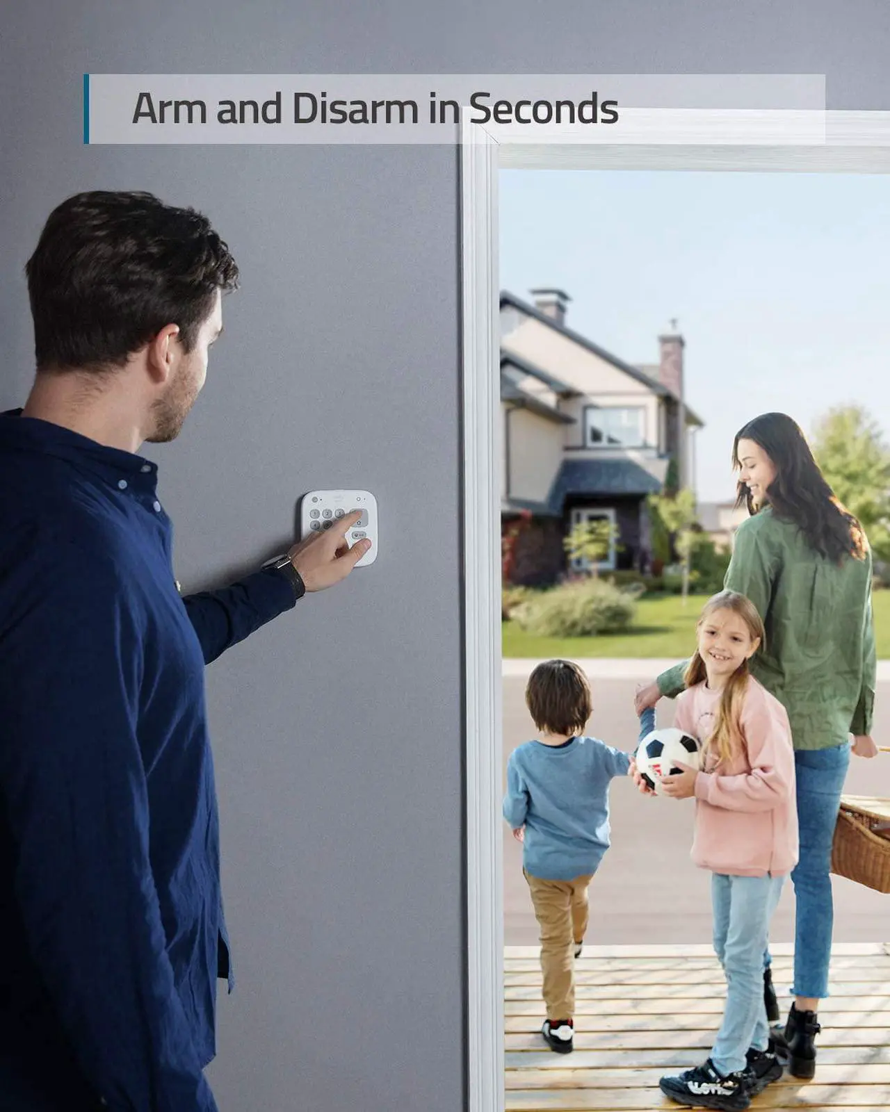 Alt view image 2 of 2 - eufy Security 5-Piece Home Alarm Kit, Home Security System, Keypad, Motion Sensor, 2 Entry Sensors, Home Alarm System, Control from The App, Links with eufyCam, Optional 24/7 Protection Service