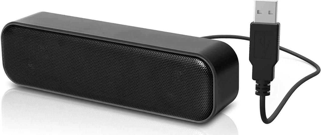 Main image of [Upgraded] USB Computer /Laptop Speaker with Stereo Sound & Enhanced Bass, Portable Mini Sound Bar for Windows PCs, Desktop Computer and Laptops