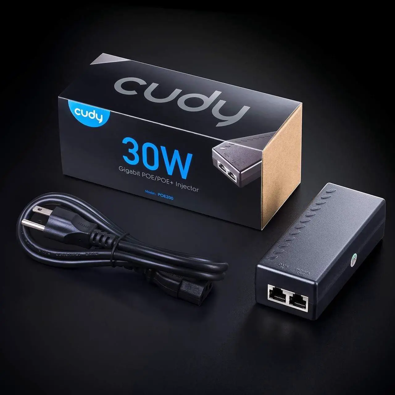 Alt view image 5 of 6 - Cudy POE200 30W Gigabit PoE Injector Adapter, 30W,10/100/1000Mbps RJ-45, IEEE 802.3af / 802.3at Compliant, up to 100 Meters (325 Feet)