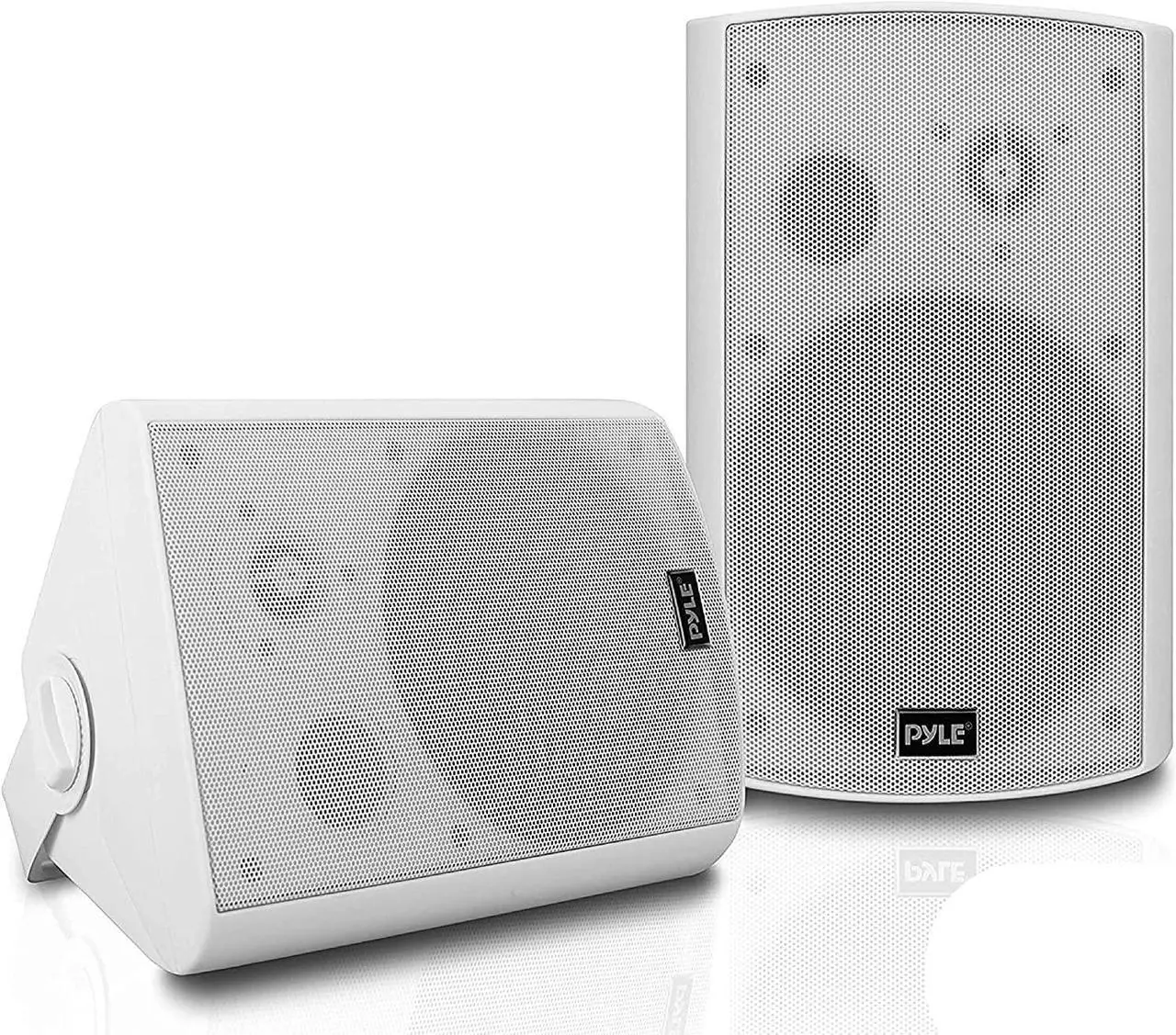 Main image of Outdoor Wall-Mount Patio Stereo Speaker - Waterproof Bluetooth Wireless & No Amplifier Needed - Portable Electric Theater Sound Surround System for Home Party Cabinet Enclosure- Pyle PDWR61BTWT White