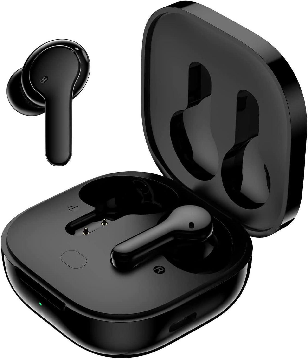 QCY T13 True Wireless Earbuds Bluetooth 5.1 Headphones Touch Control with Wireless Charging Case Waterproof Stereo Earphones in-Ear Built-in Mic Headset 40H Playtime (Black)