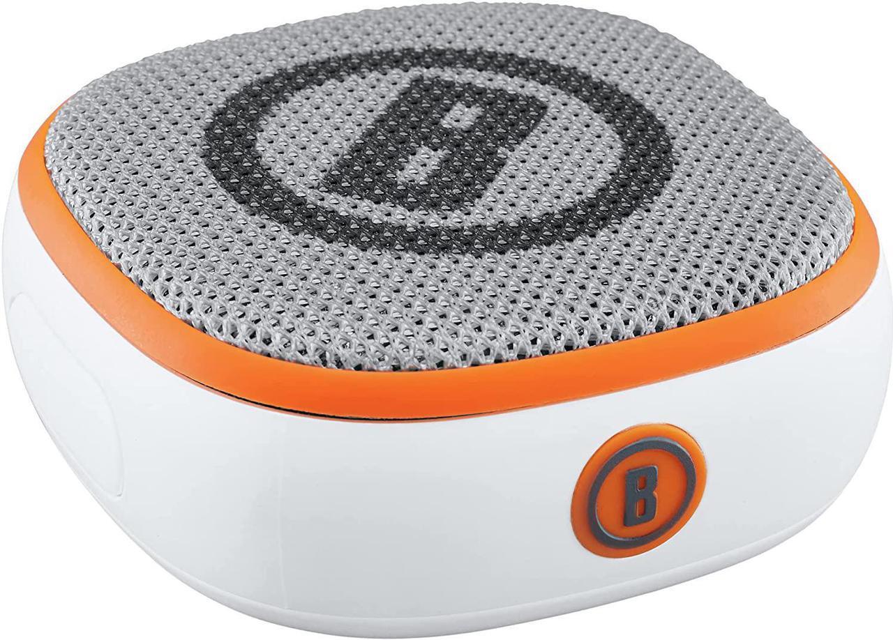 Main image of Bushnell Disc Jockey -Bluetooth -Speaker, Lightweight Disk Golf -Speaker with Distance to Basket -GPS, White/Orange, Small