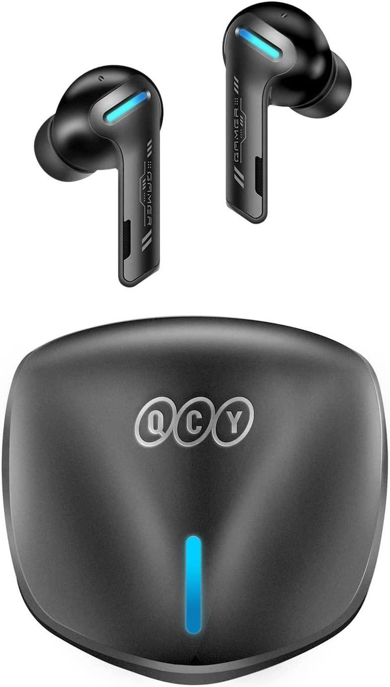 QCY G1 Wireless Earbuds, Gaming Bluetooth Headphones with Microphone, 45ms Ultra Low-Latency in-Ear Headset with Game/Music Mode, High Sensitivity Earbuds, Breathing Light, 32h Playtime