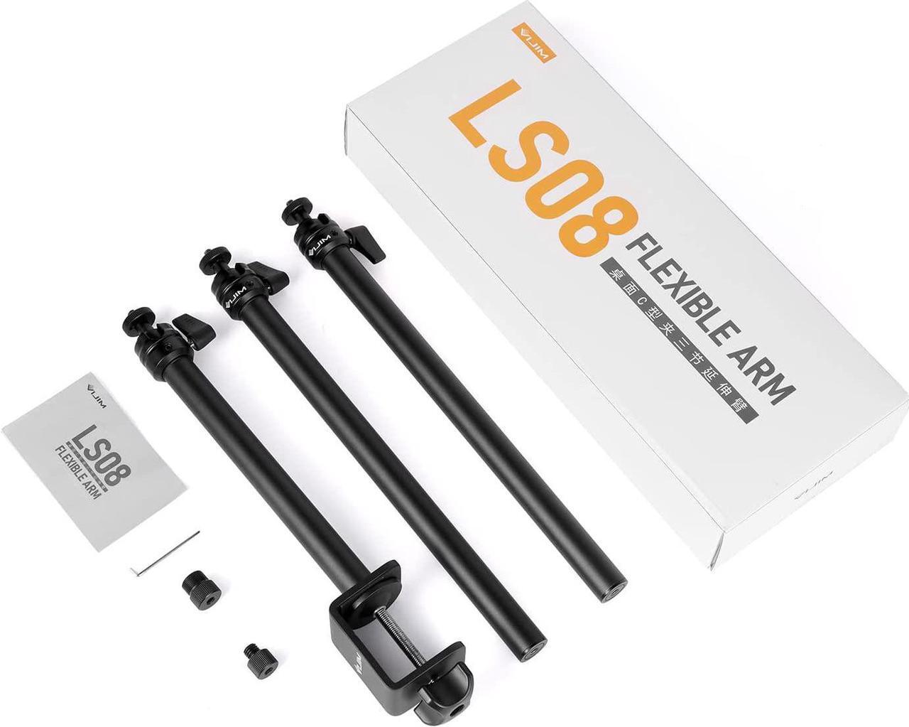 Alt view image 7 of 7 - LS08 Flexible Overhead Camera Mount Desk Stand, Webcam Stand Microphone Boom Arm Tabletop Photography Videography Live Stream Table clamp Mount