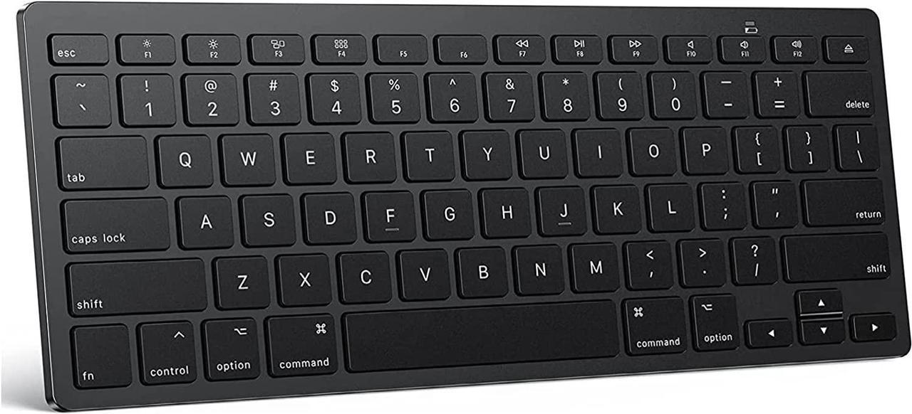 Bluetooth Keyboard for Mac, OMOTON Compact Wireless Keyboard Compatible with MacBook Pro/Air, iMac, iMac Pro, Mac Mini, Mac Pro Laptop and PC,Black