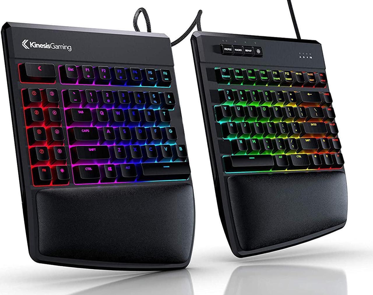 Alt view image 4 of 7 - KINESIS Gaming Freestyle Edge RGB Split Mechanical Keyboard | Cherry MX Linear Red Switches | RGB | Ergonomic | Detachable Palm Support | Fully Programmable | TKL | Available Tenting