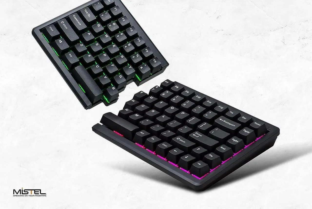 Alt view image 7 of 7 - Mistel Doubleshot PBT Keycaps for Mechanical Keyboard with Cherry MX Switches and Clones, OEM Profile 108 Keys Plus Extra 11 Keys Set, PBT Keycaps with 6.25U Space Bar for PC Gaming Keyboard, Black