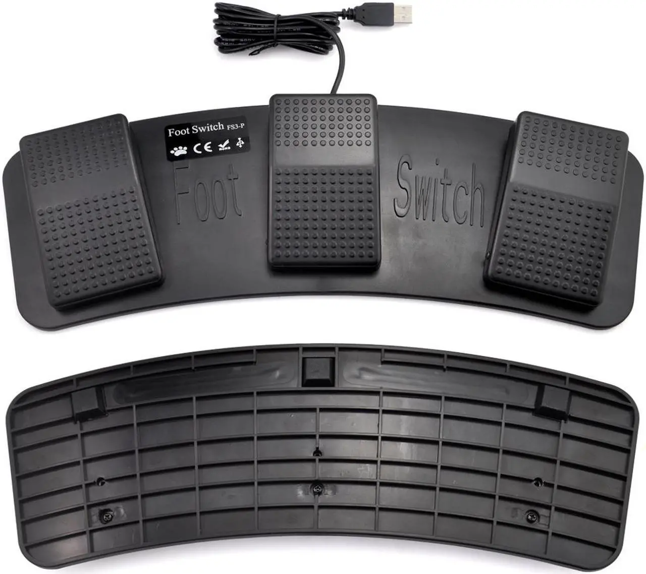 Alt view image 7 of 7 - iKKEGOL Mechanical USB Foot Control Action Three 3 Triple Switch Pedal HID free Drive for Game Keyboard Mouse PC laptop