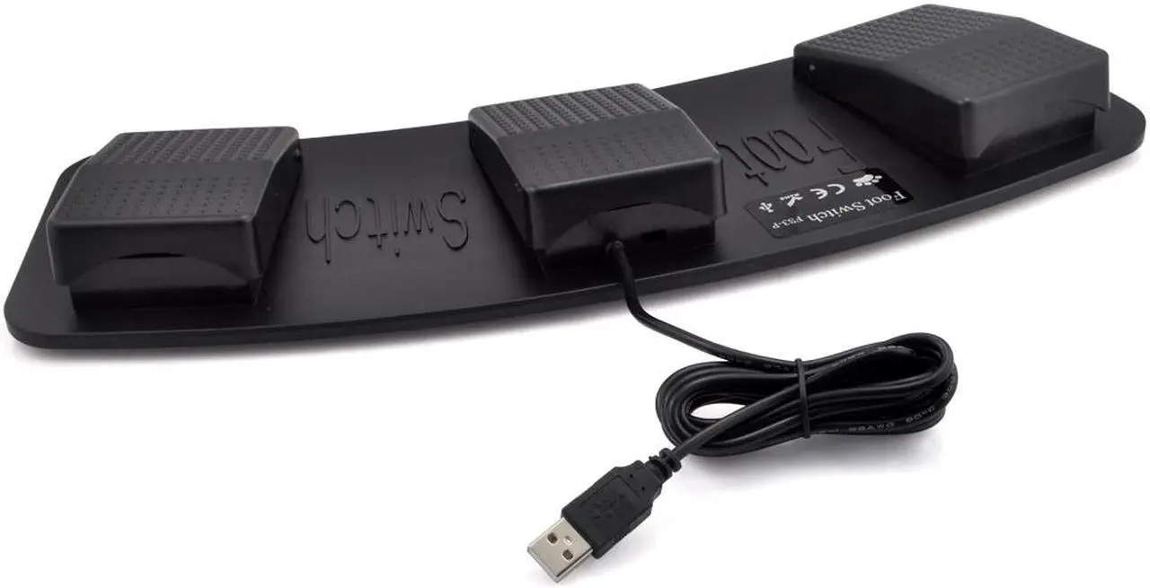 Alt view image 3 of 7 - iKKEGOL Mechanical USB Foot Control Action Three 3 Triple Switch Pedal HID free Drive for Game Keyboard Mouse PC laptop