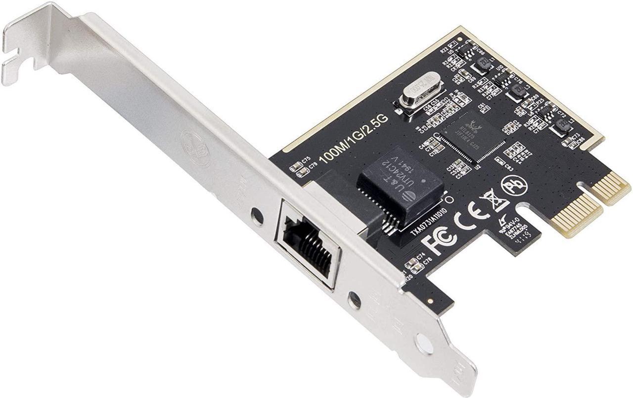 2.5 Gigabit Ethernet PCI Express PCI-E Network Interface Card 10/100/1000/25000 Mbps RJ45 LAN SI-PEX24059