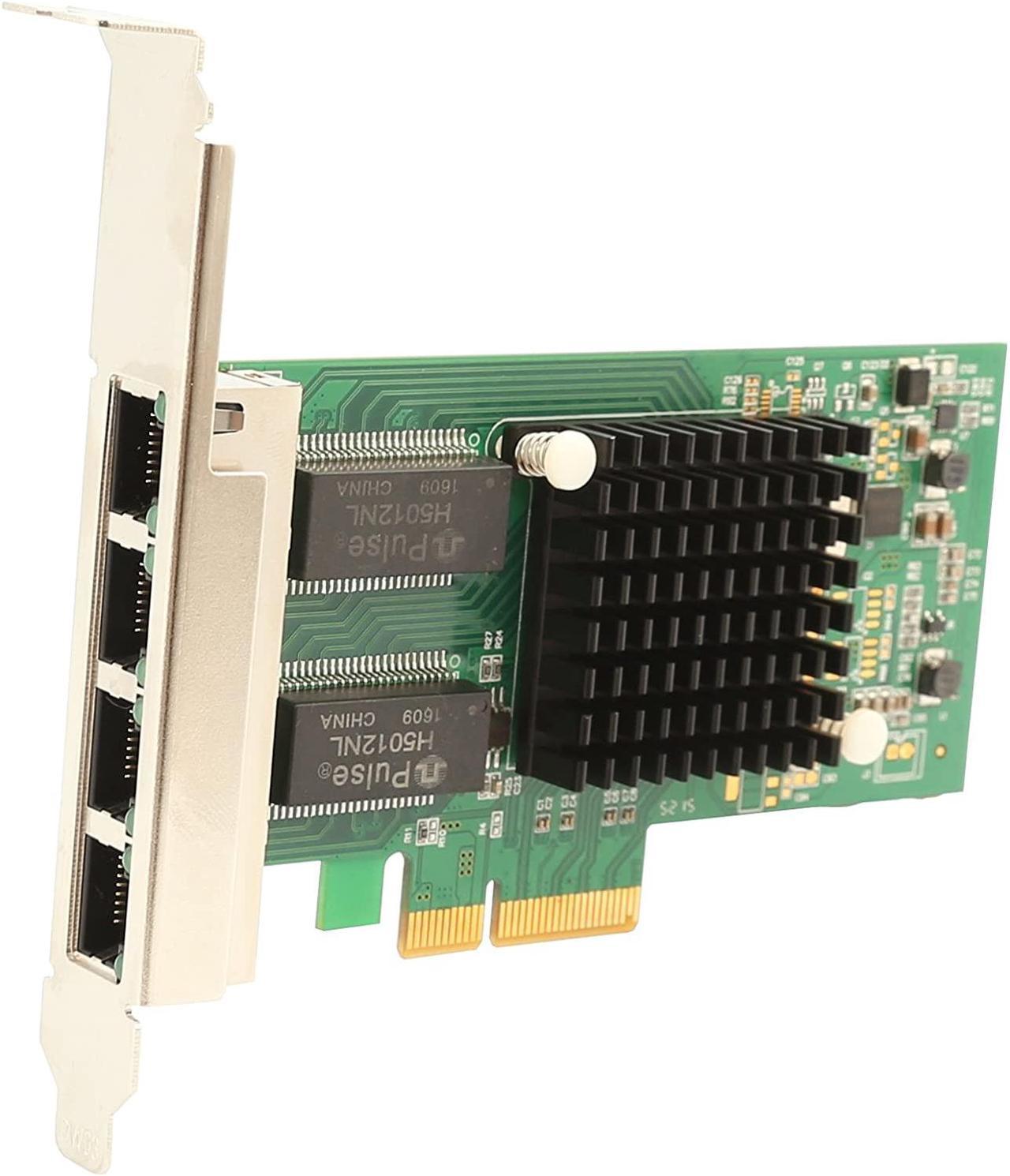 I/O Crest 4 Port Gigabit Ethernet Intel i350-AM4 Chipset PCI-E X4 Network Interface Card NIC