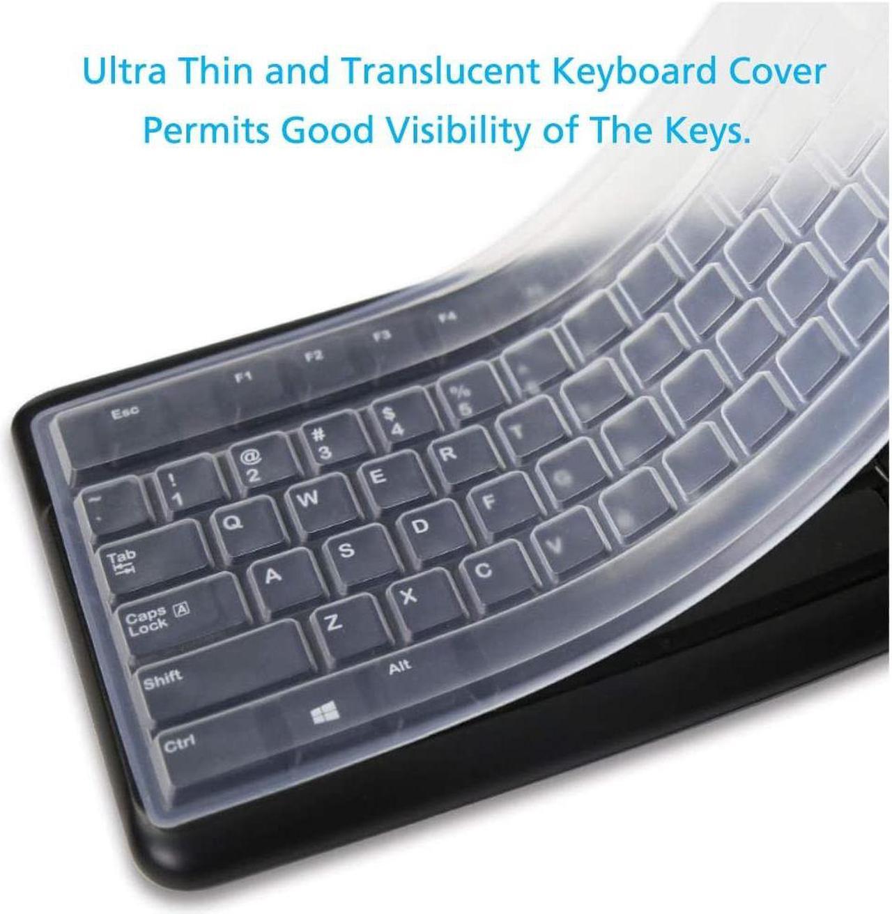 Alt view image 3 of 7 - Reusable Waterproof Keyboard Covers, Universal Clear Keyboard Skin Protector Dust Cover for 104/108 Keys Standard Desktop Keyboard (10 Pack)