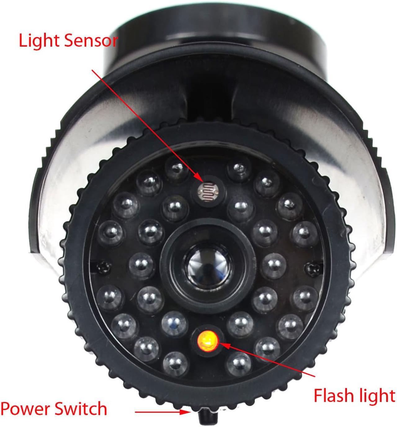 Alt view image 4 of 4 - VideoSecu Dummy Surveillance Camera Fake Infrared IR LED Light CCTV Home Security Bullet with Blinking Flashing Light Indoor BZX