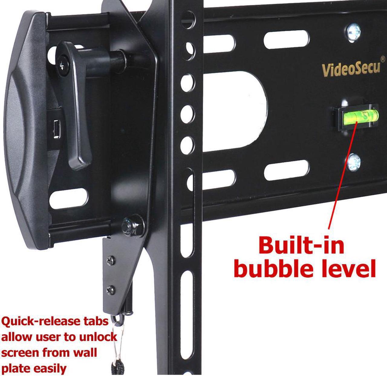 Alt view image 3 of 5 - VideoSecu Tilt TV Wall Mount for most Samsung VIZIO Sharp Toshiba Insignia Phillips Sansui 26-47 inch LCD LED Flat Panel Screen with VESA 400x400mm Low Profile Bracket 1XP