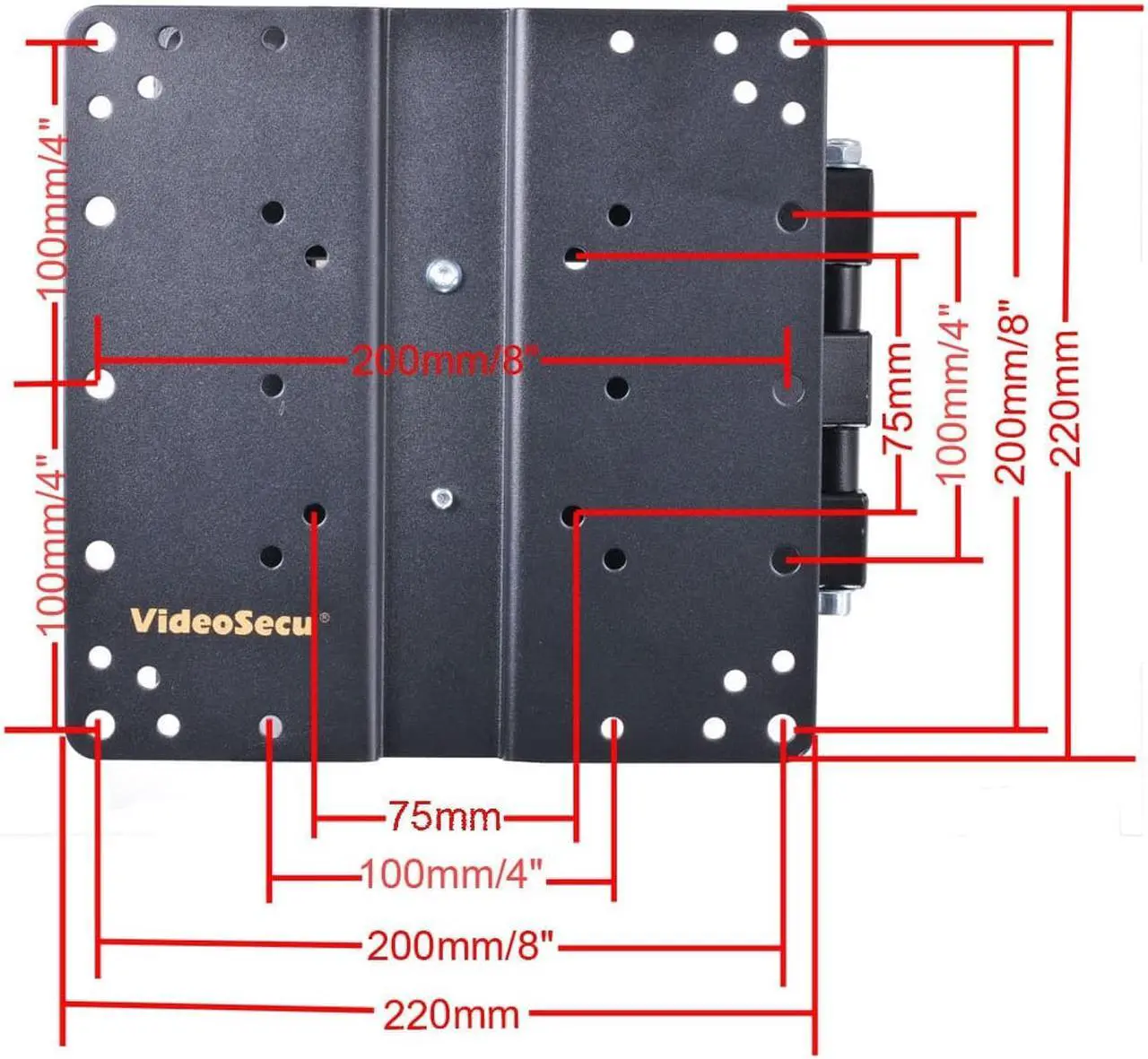 Alt view image 4 of 8 - VideoSecu Tilt Swivel TV Wall Mount for Toshiba 29 32 39 40 inch 29L1350U 32L1400U 32L2400U 32L1350U 39L4300U 40E220U 40L1400U 40L3400U LCD LED Monitor TV Mount Bracket, VESA 200x200/ Heavy Duty B65