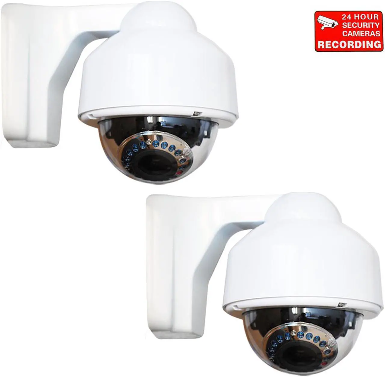 Main image of VideoSecu 2 Pack Dome Indoor Outdoor Weatherproof Security Camera CCD IR Day Night Vision Vari-focal 3.5~8 mm Lens Infrared 17 LEDs for CCTV Home DVR Surveillance System AQ4
