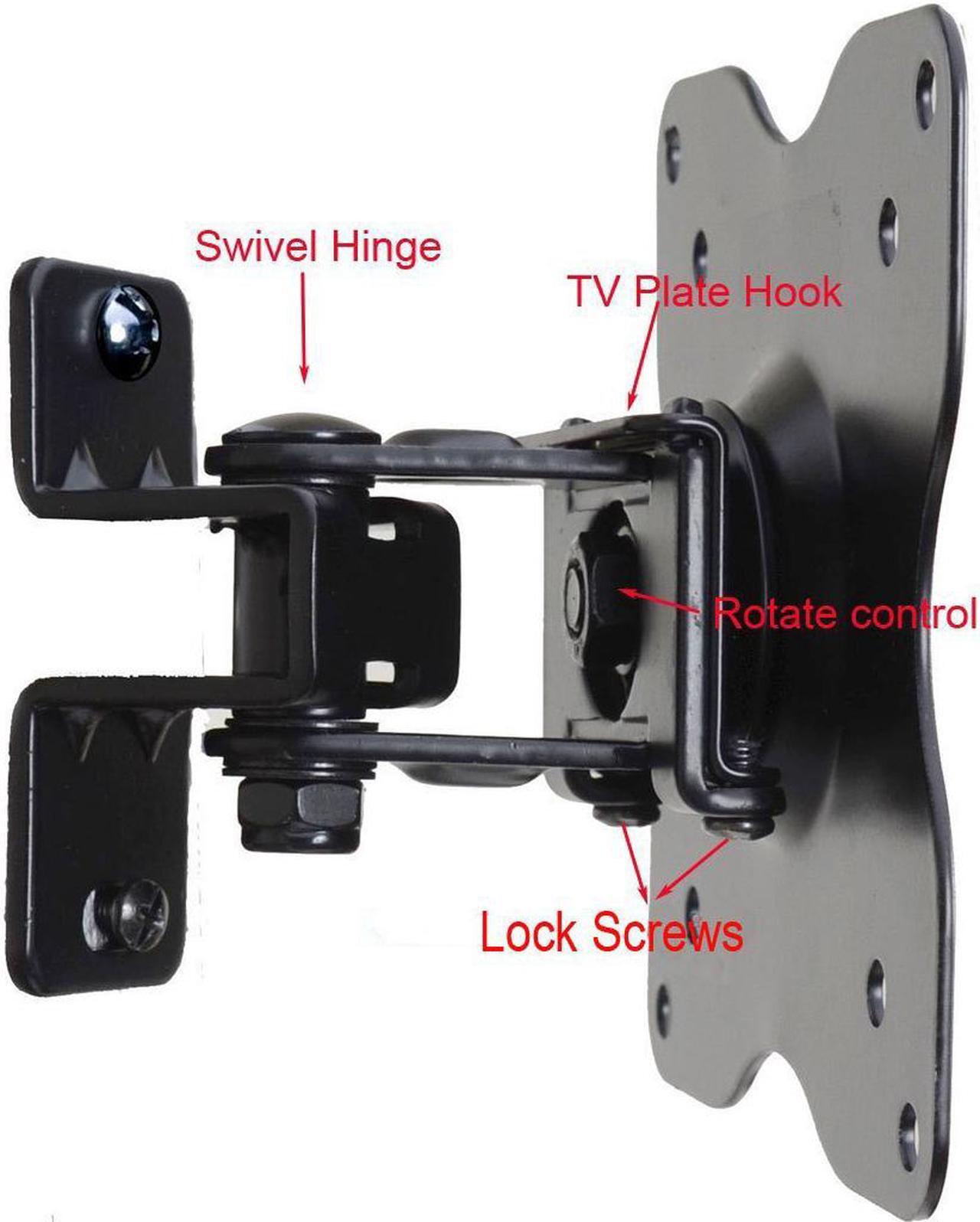 Alt view image 2 of 5 - VideoSecu Tilt Swivel Rotate TV Monitor Wall Mount for most 19 20 23 24 25 27 29 inch LCD LED HDTV UHD, Heavy Duty TV Bracket with VESA 75x75/100x100mm W27