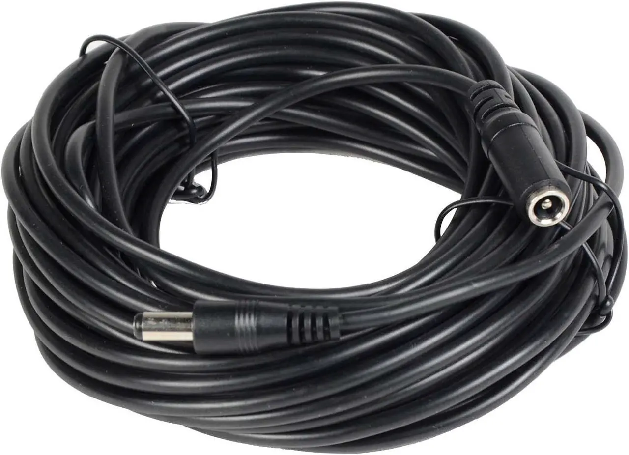 Alt view image 2 of 6 - VideoSecu 33ft CCTV Security Camera 12V DC Power Supply Cable Pigtail Plug Extension Cord 2.1mm x 5.5mm for Surveillance DVR System W2U