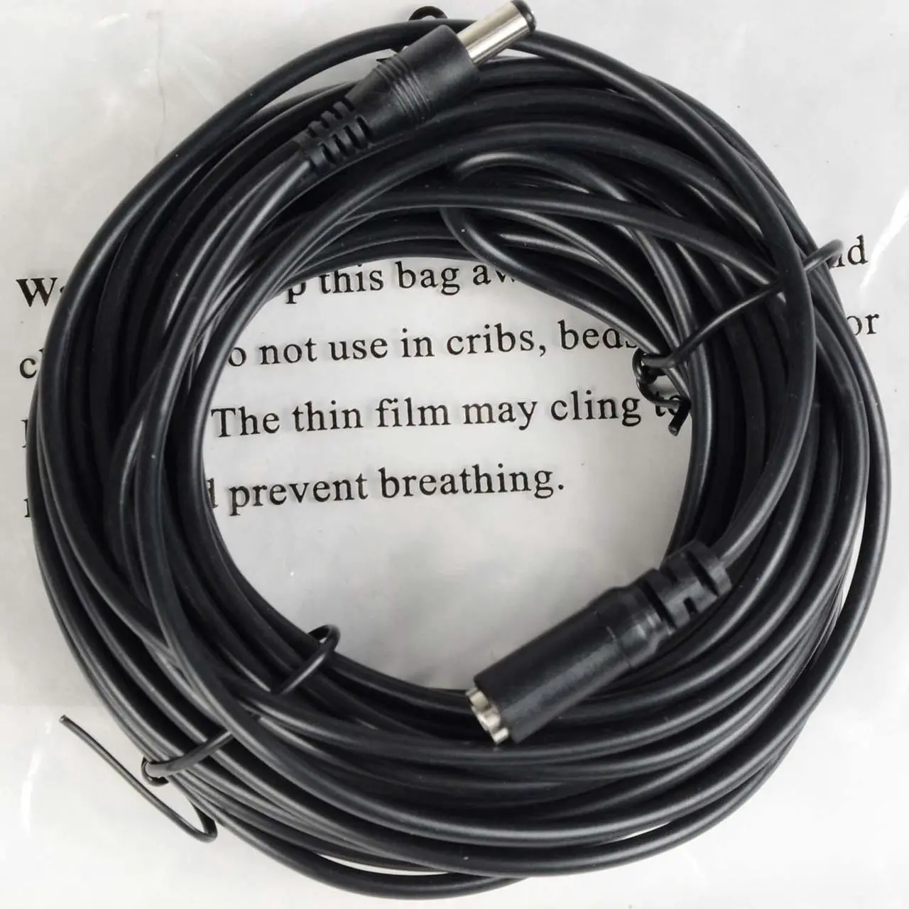Alt view image 4 of 6 - VideoSecu 33ft CCTV Security Camera 12V DC Power Supply Cable Pigtail Plug Extension Cord 2.1mm x 5.5mm for Surveillance DVR System W2U