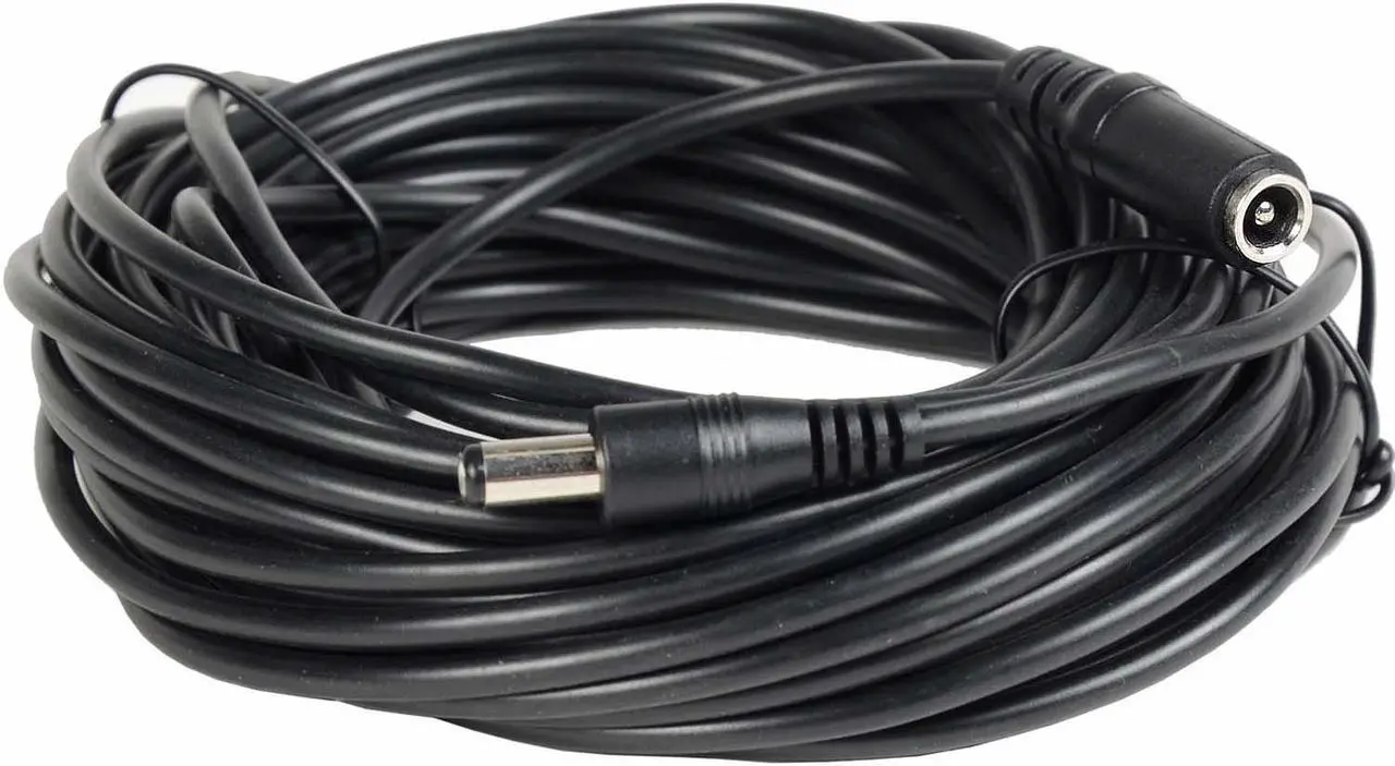 Main image of VideoSecu 33ft CCTV Security Camera 12V DC Power Supply Cable Pigtail Plug Extension Cord 2.1mm x 5.5mm for Surveillance DVR System W2U