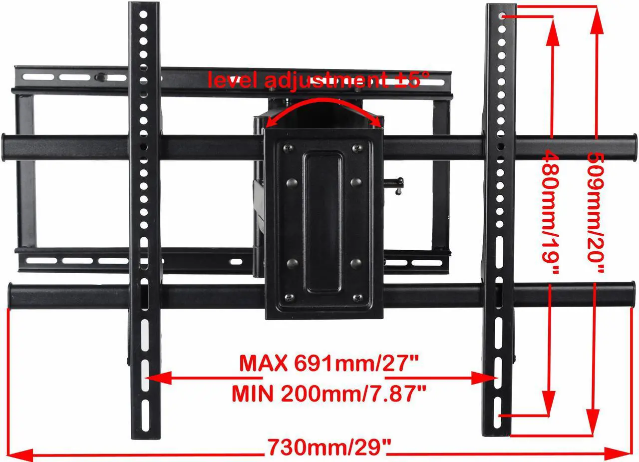 Alt view image 2 of 7 - VideoSecu Heavy Duty Full Motion Tilt Swivel Extend TV Wall Mount for most 40-88" Sony Samsung LG Panasonic Vizio Sharp LCD LED Plasma HDTV with VESA 684x400/ 600x400mm/ 400x400, loading 135lbs bn5
