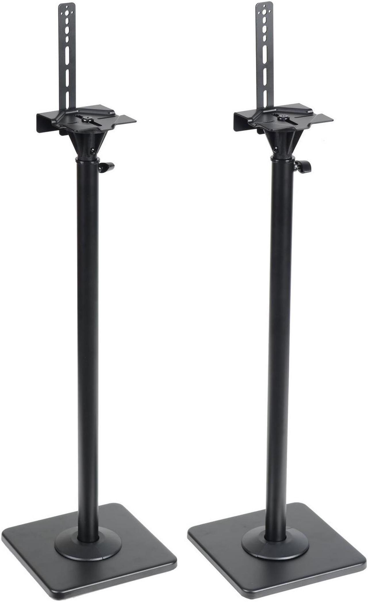 Alt view image 2 of 14 - VideoSecu 2 Adjustable Height Universal Floor Speaker Stands Mounts Heavy Duty Surround Sound Satellite Small Bookshelf Speakers Stand BXX