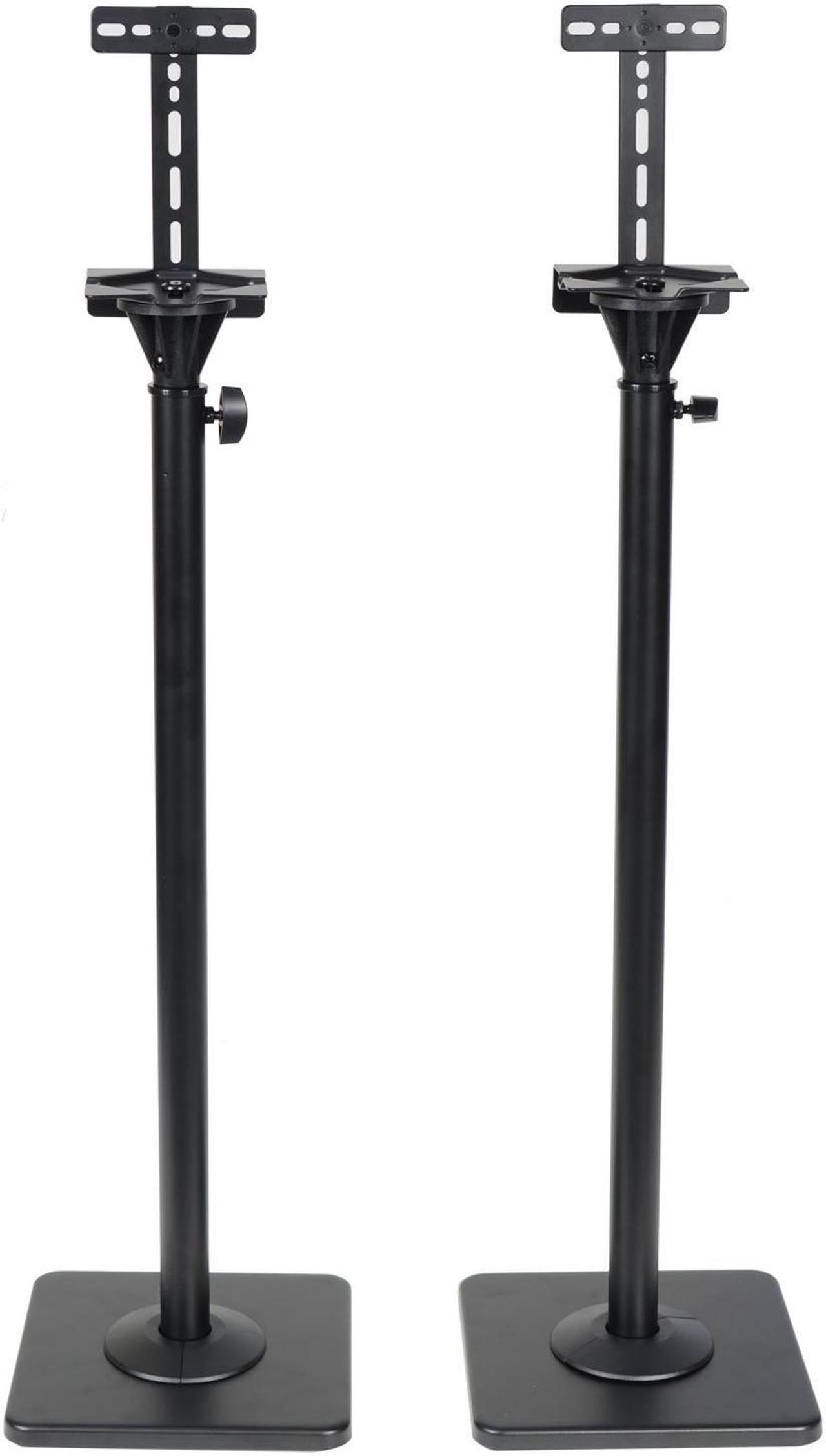 Main image of VideoSecu 2 Adjustable Height Universal Floor Speaker Stands Mounts Heavy Duty Surround Sound Satellite Small Bookshelf Speakers Stand BXX