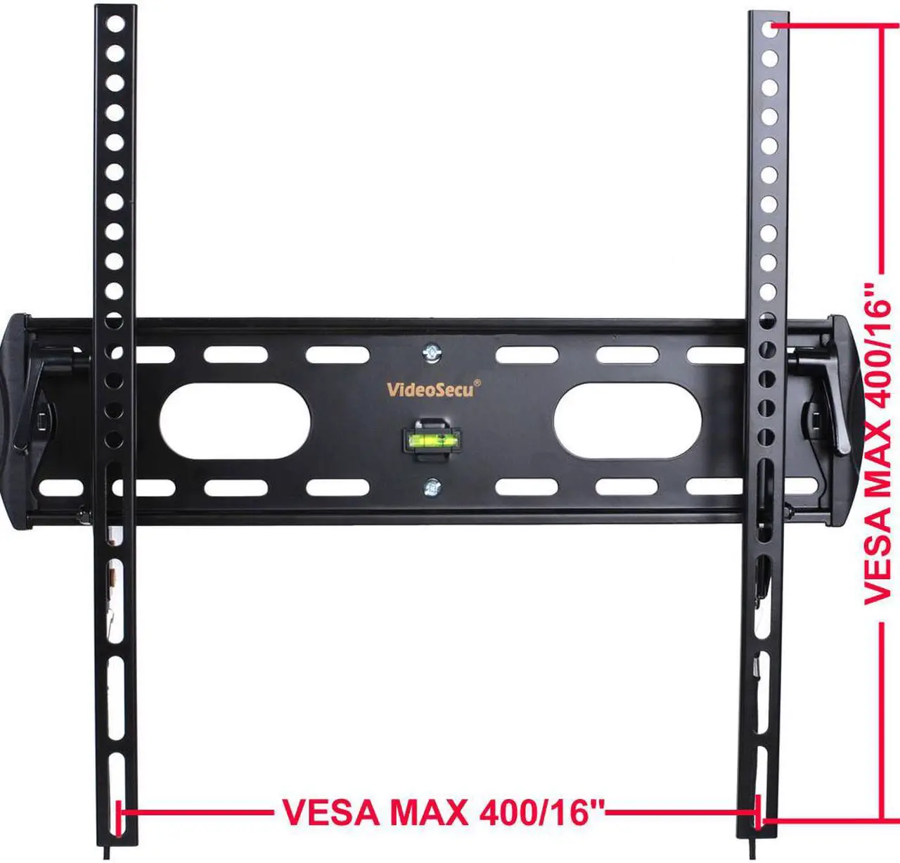 Alt view image 3 of 5 - VideoSecu LCD LED UHD Tilt TV Wall Mount Bracket for 24 26 27 28 32 37 39 40 42 43 46 47 48 50" Plasma 3D HDTV Flat Panel Screen with Max VESA 400x400mm, Loading 55lbs MN1