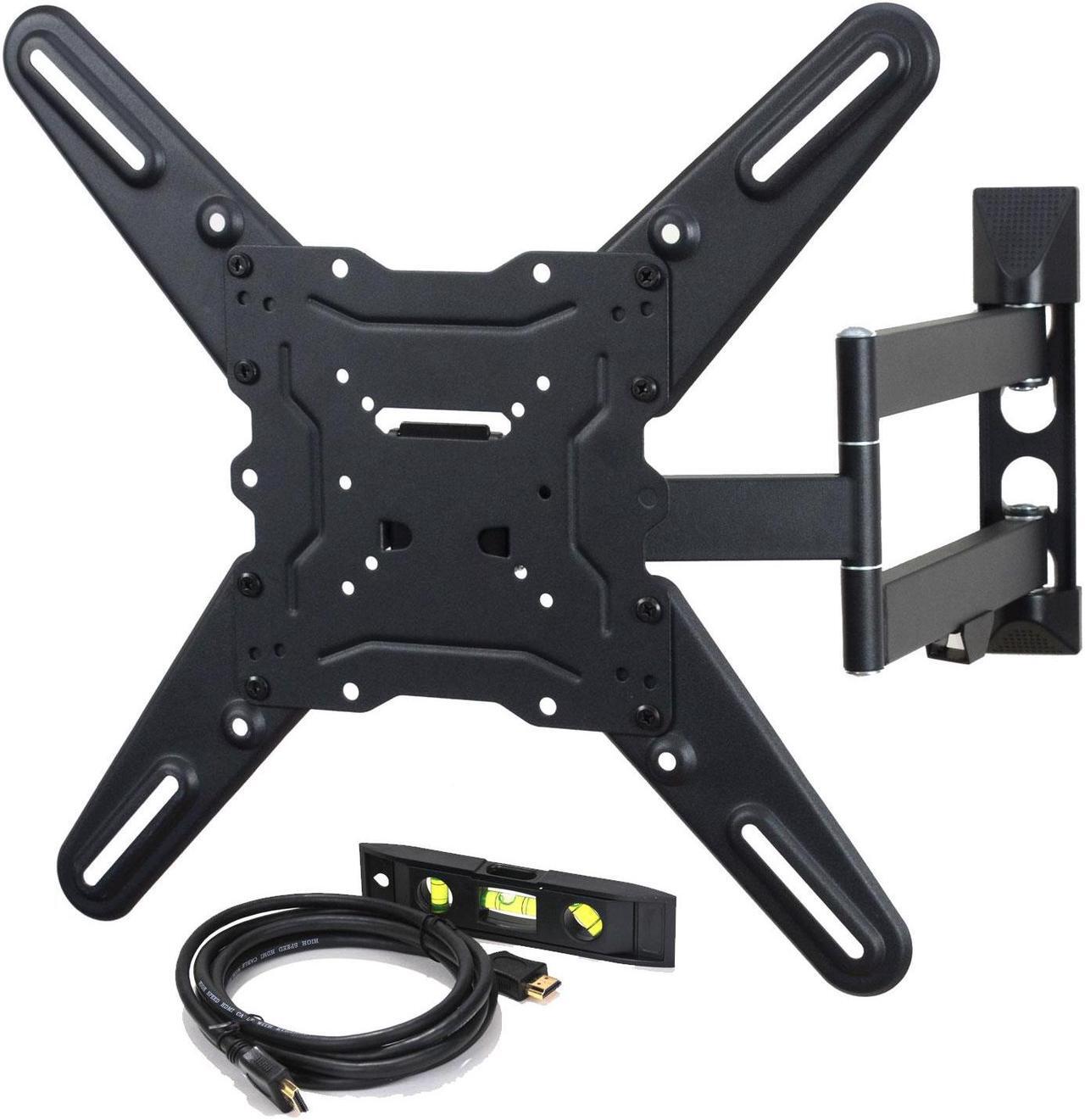 Main image of VideoSecu Full Motion Articulating TV Wall Mount for most 26-55" LCD LED HDTV UHD, Long Arm Tilt Swivel TV Mount Bracket with Max VESA 400x400mm, Loading 88lbs, Cable Management BJZ