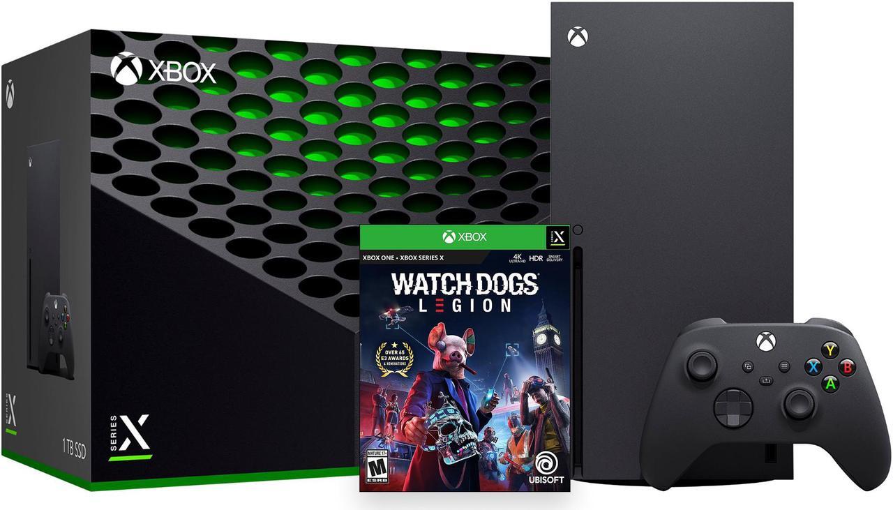 2021 Xbox Bundle - 1TB SSD Black Xbox Console and Wireless Controller with Watch Dogs: Legion