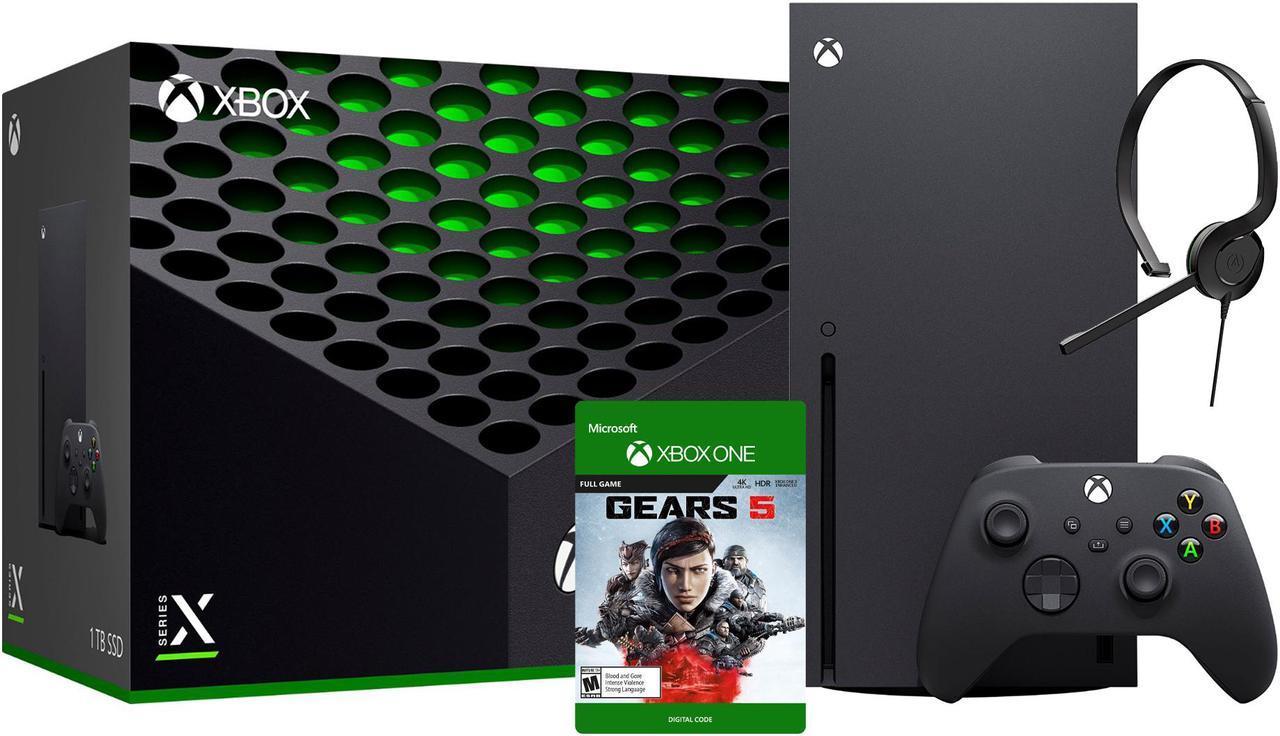 2020 Newest X Gaming Console Bundle - 1TB SSD Black Xbox Console and Wireless Controller with Gears 5 Full Game and Xbox Chat Headset