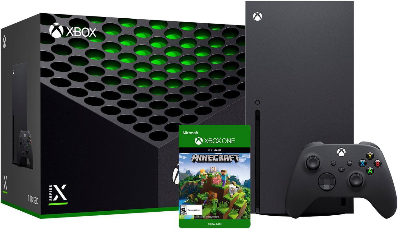 2021 Xbox Game and Accessory Bundle - 1TB SSD Black Xbox Console and Wireless Controller with Minecraft Full Game and Mytrix HDMI 2.1 Cable for Xbox