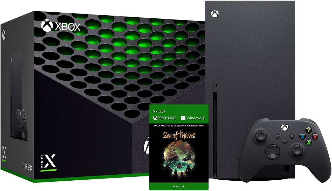 2021 Xbox Bundle - 1TB SSD Black Xbox Console and Wireless Controller with Sea of Thieves Full Game