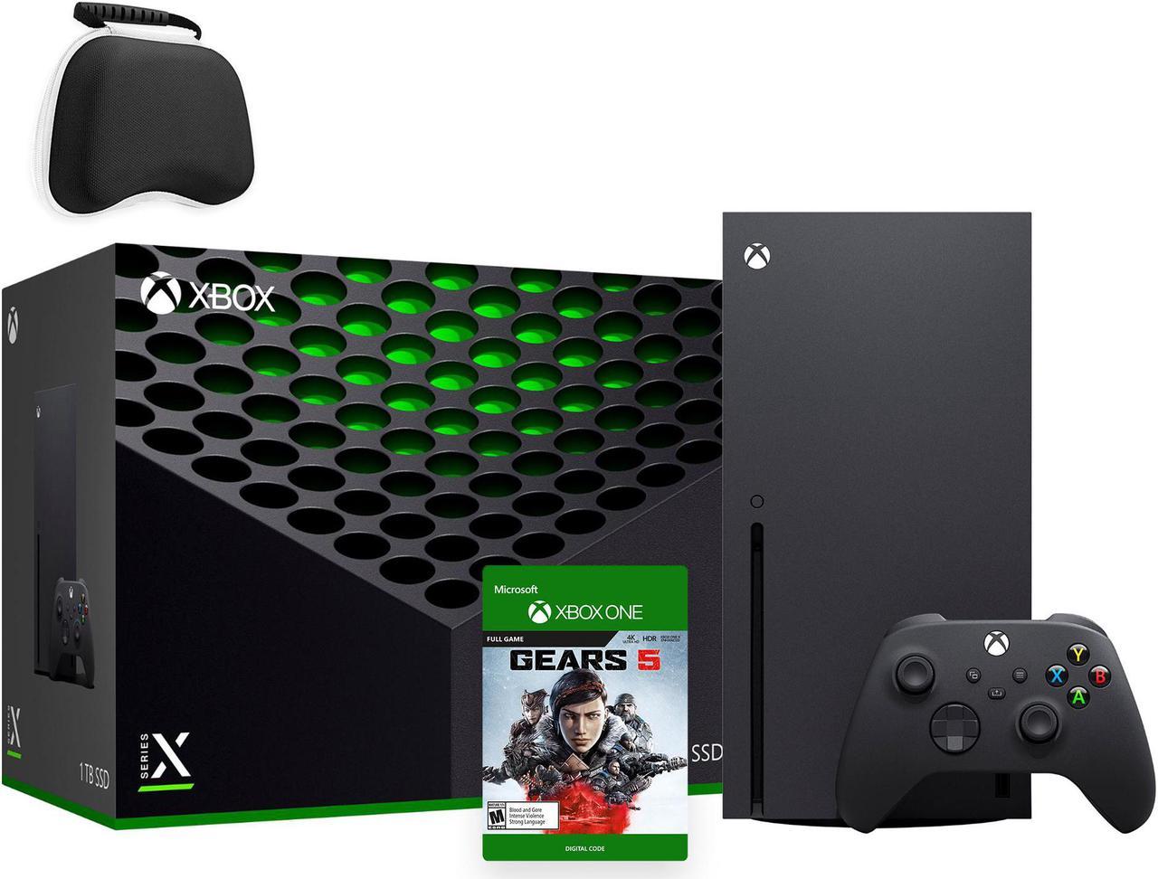 Latest Xbox Series X Gaming Console Bundle - 1TB SSD Black Xbox Console and Wireless Controller with Gears 5 and Mytrix Controller Protective Case