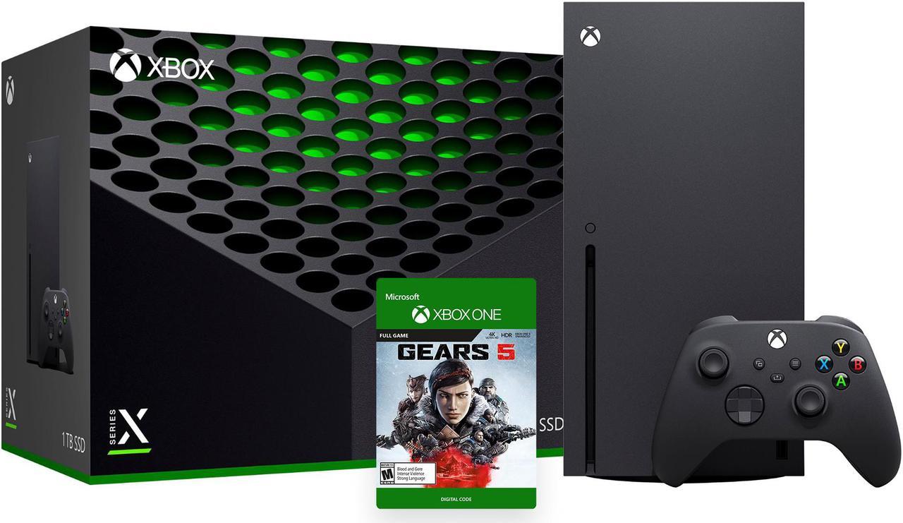 Latest Xbox Series X Gaming Console Bundle - 1TB SSD Black Xbox Console and Wireless Controller with Gears 5 and Mytrix Controller Protective Case